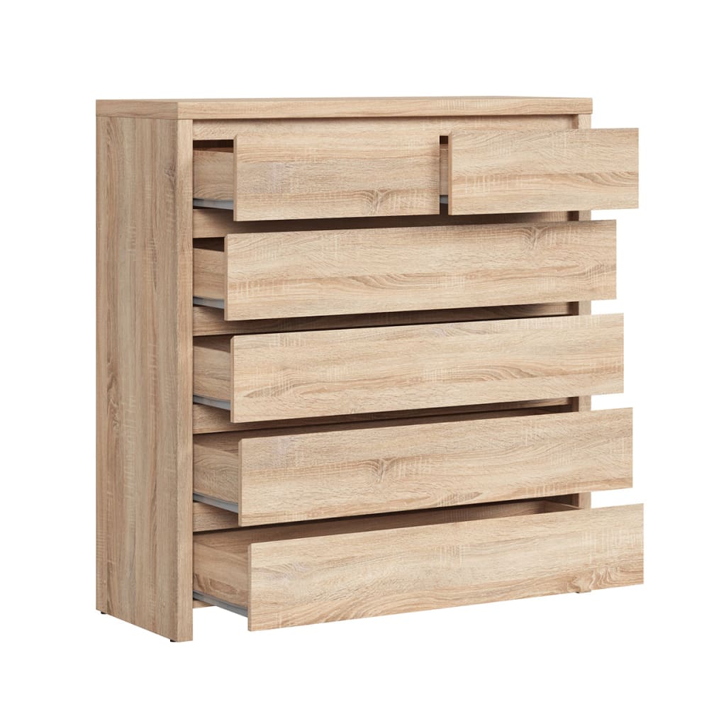 Kommode mit 6 Schubladen Laminierte Spanplatten Holz - Maisons Du