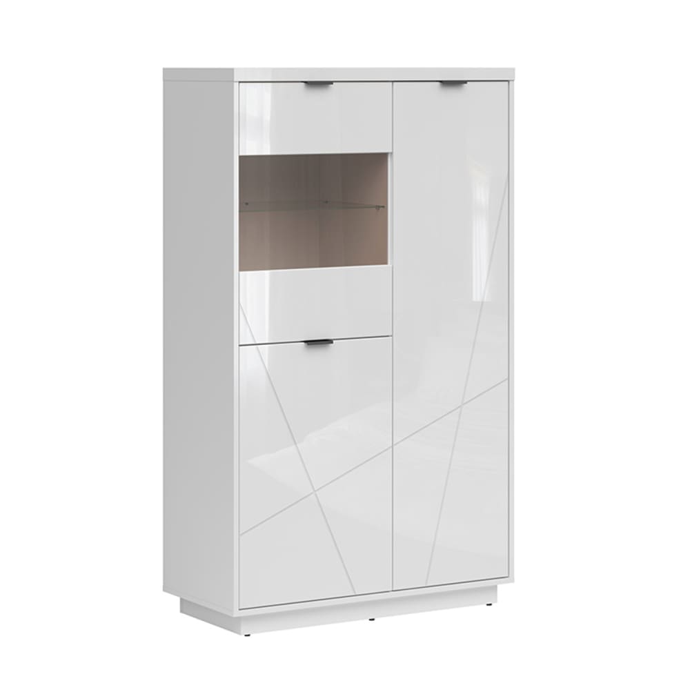vitrine 3 portes blanche