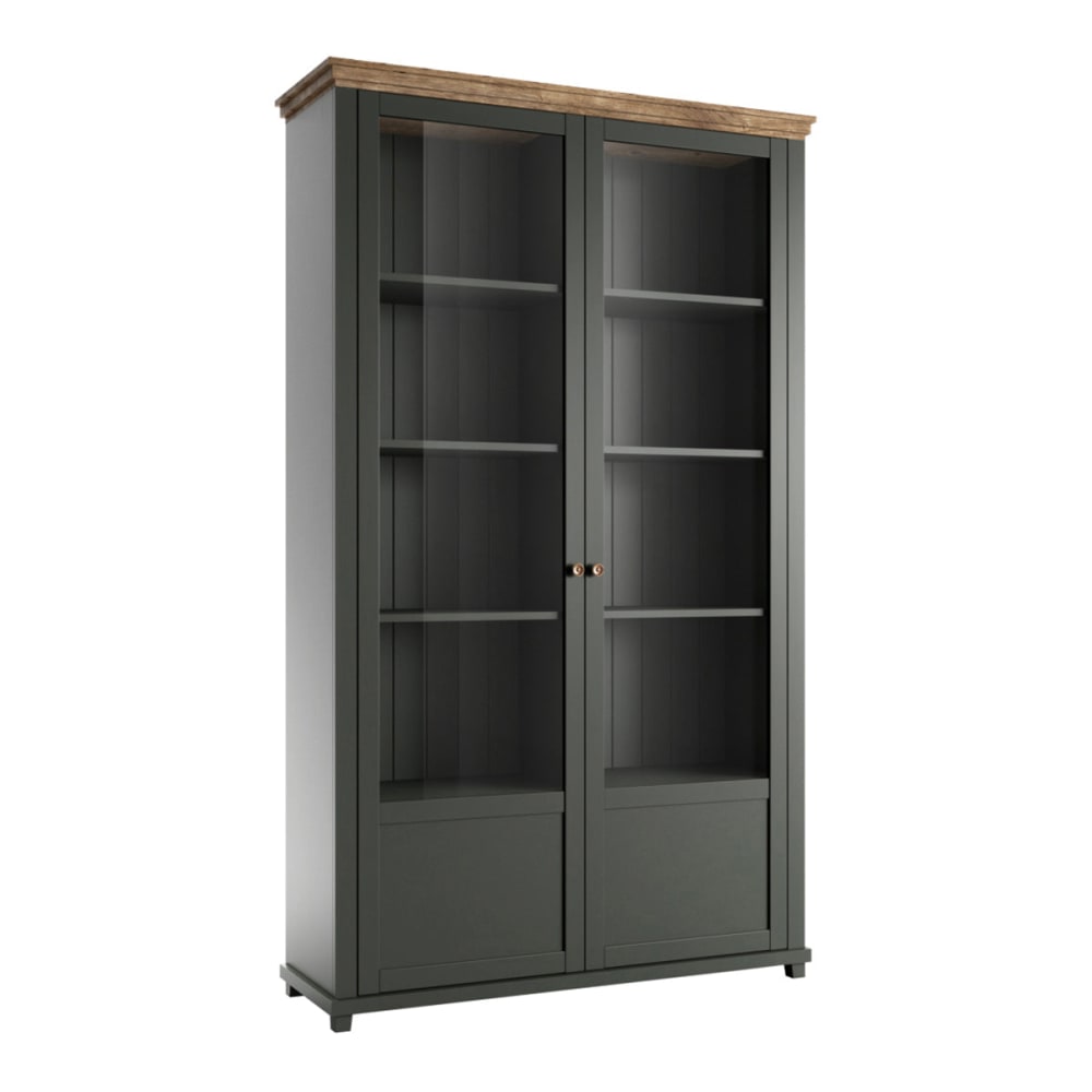 Vaisselier 2 portes panneaux agglomérés vert