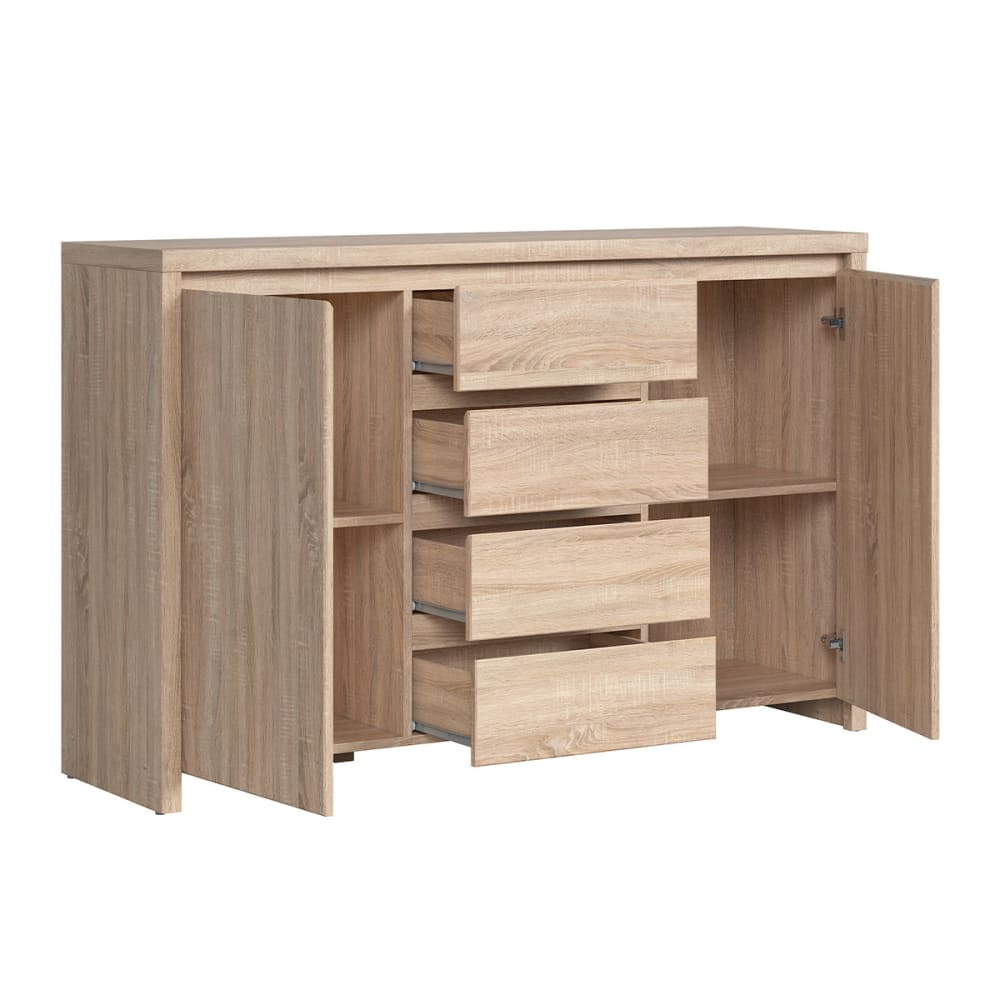 Sideboard 2 Türen 4 Schubladen Laminierte Spanplatten Holz -