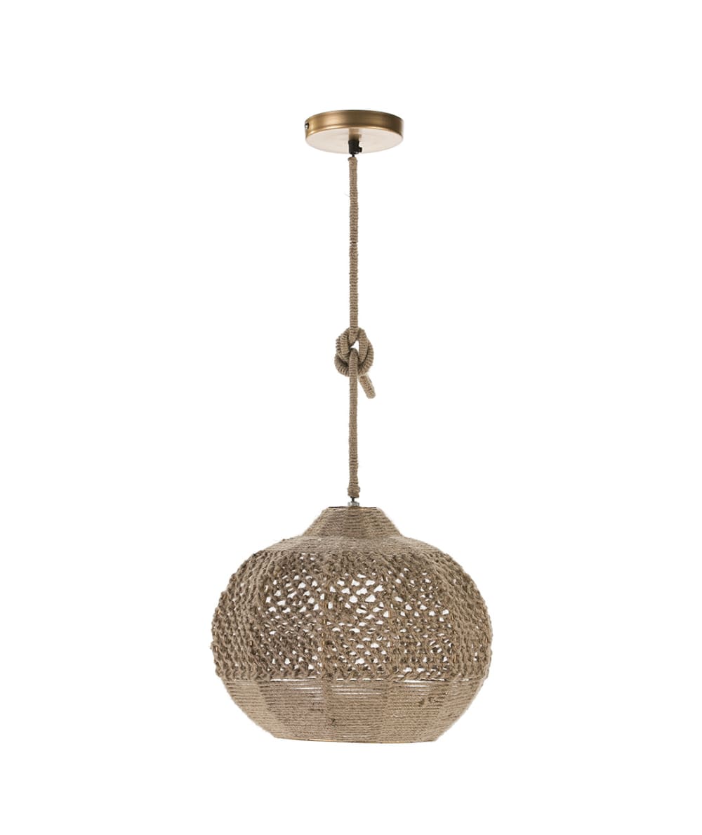 Lámpara de techo Eden de cuerda natural marrón Ø38 cm E27