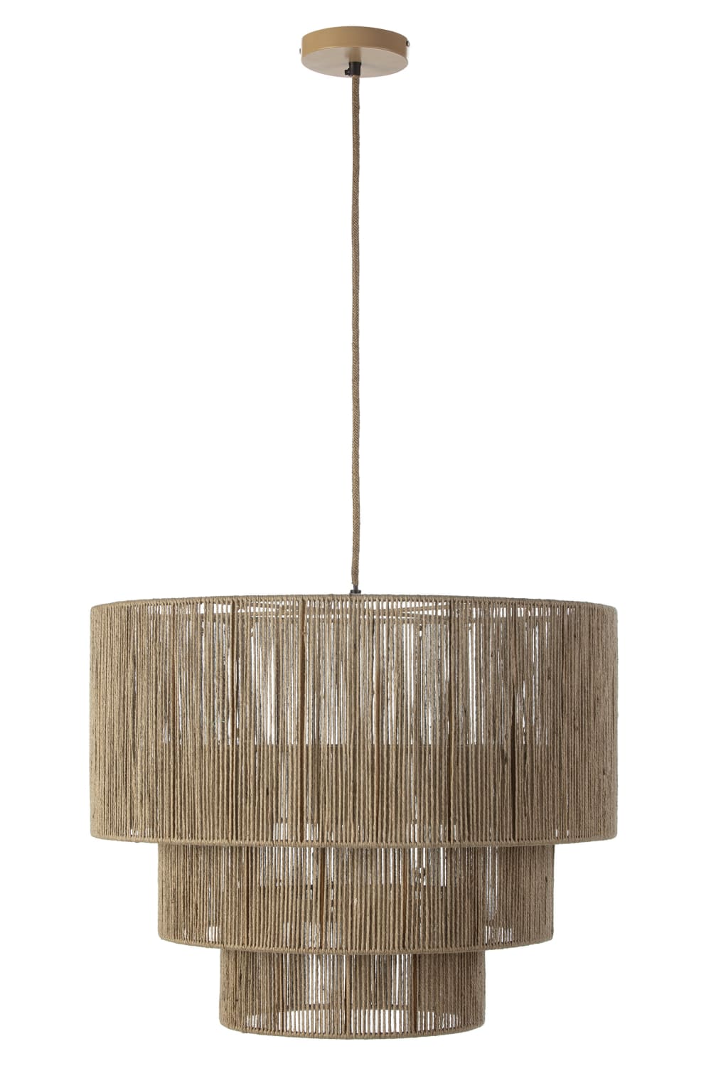 Lámpara colgante Kibo cuerda natural E27 Ø60 cm