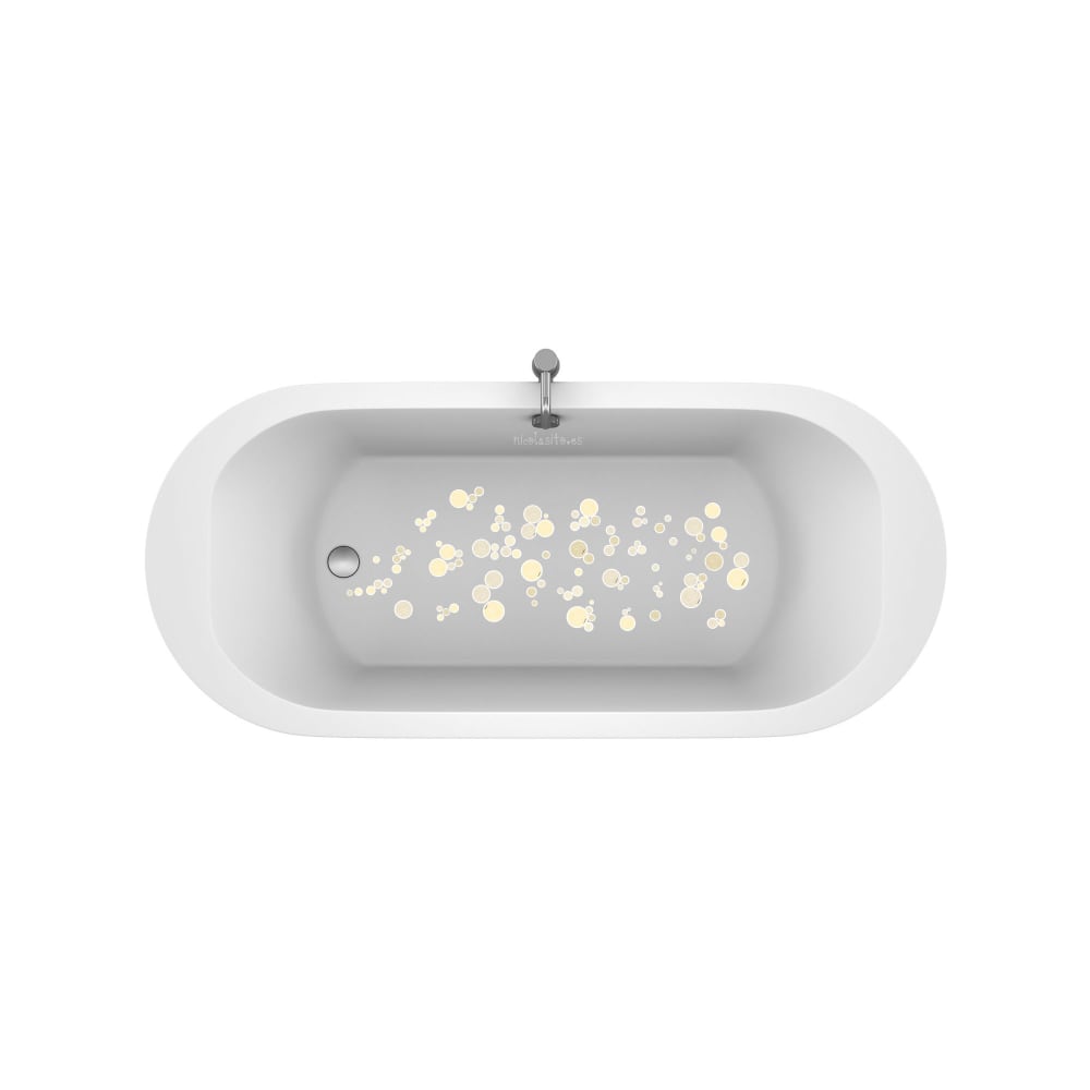 Adesivi antiscivolo per vasca da bagno bolle beige - Nicolasito