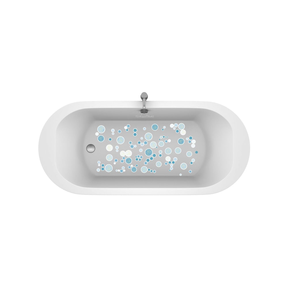 Adesivi antiscivolo per vasca da bagno bolle blu - Nicolasito