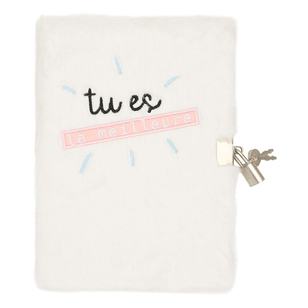 Draeger Paris Journal Intime Peluche Tu Es La Meilleure Blanc Pes - Polyester