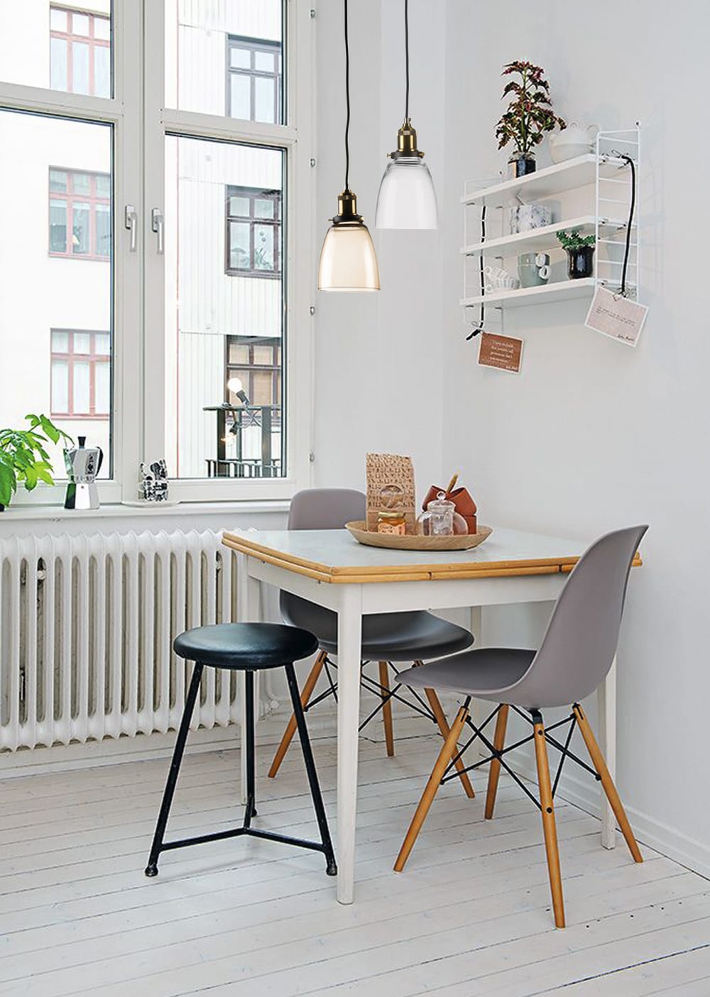 Lámpara techo vidrio fumé vintage oro viejo E27 Ø14 cm - Maisons du Monde