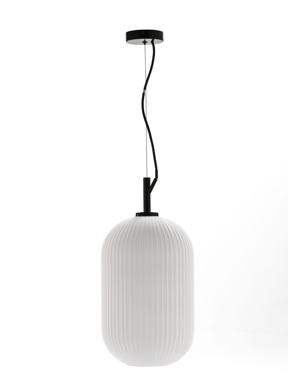 Lámpara colgante Tosca cristal blanco mate E27 Ø25 cm