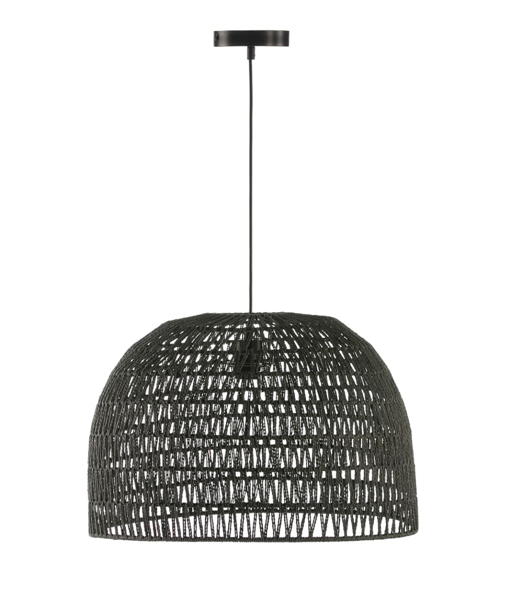 Lámpara de techo ARC cuerda negra Ø53 cm E27