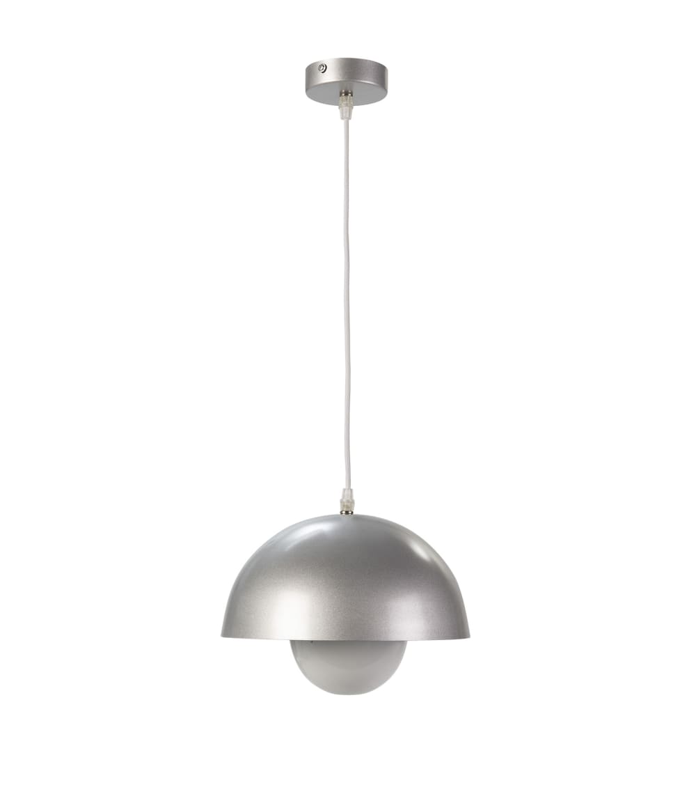 Lámpara techo pantalla metálica en gris