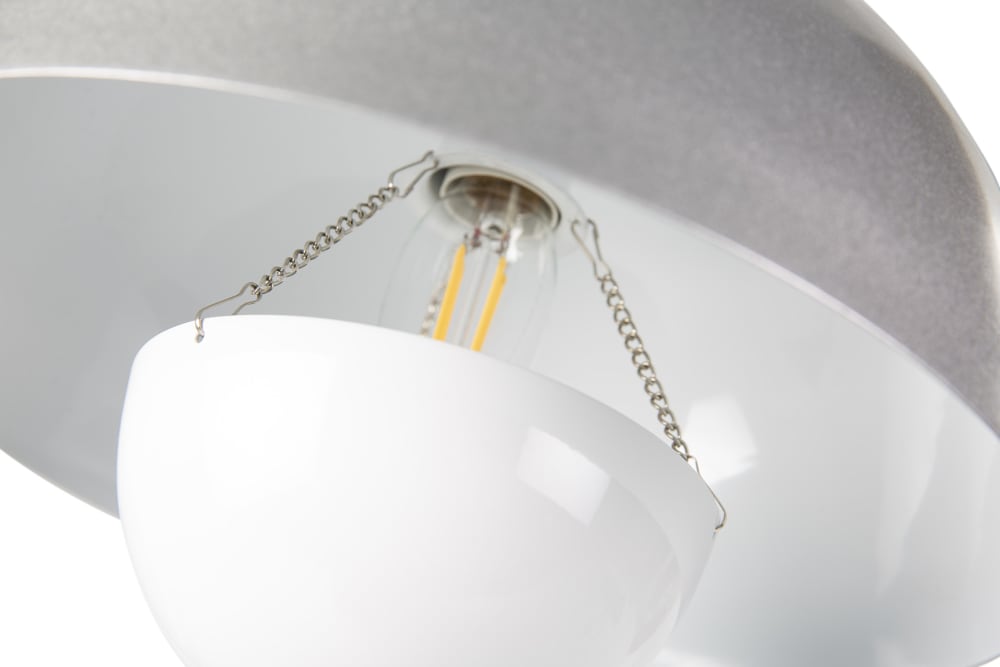 Lámpara techo pantalla metálica en gris - Maisons du Monde