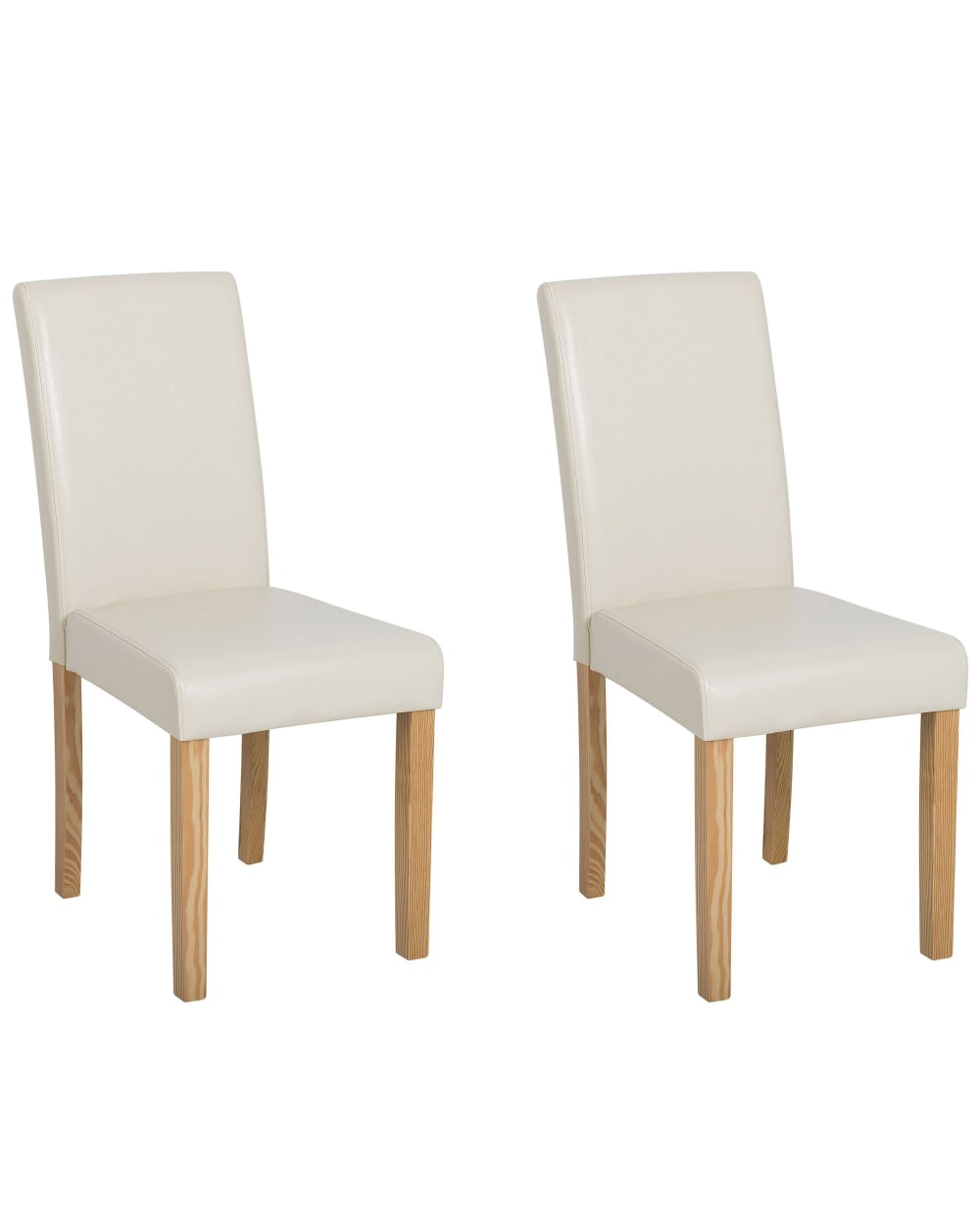 Lot 2 chaises salle - cuir beige