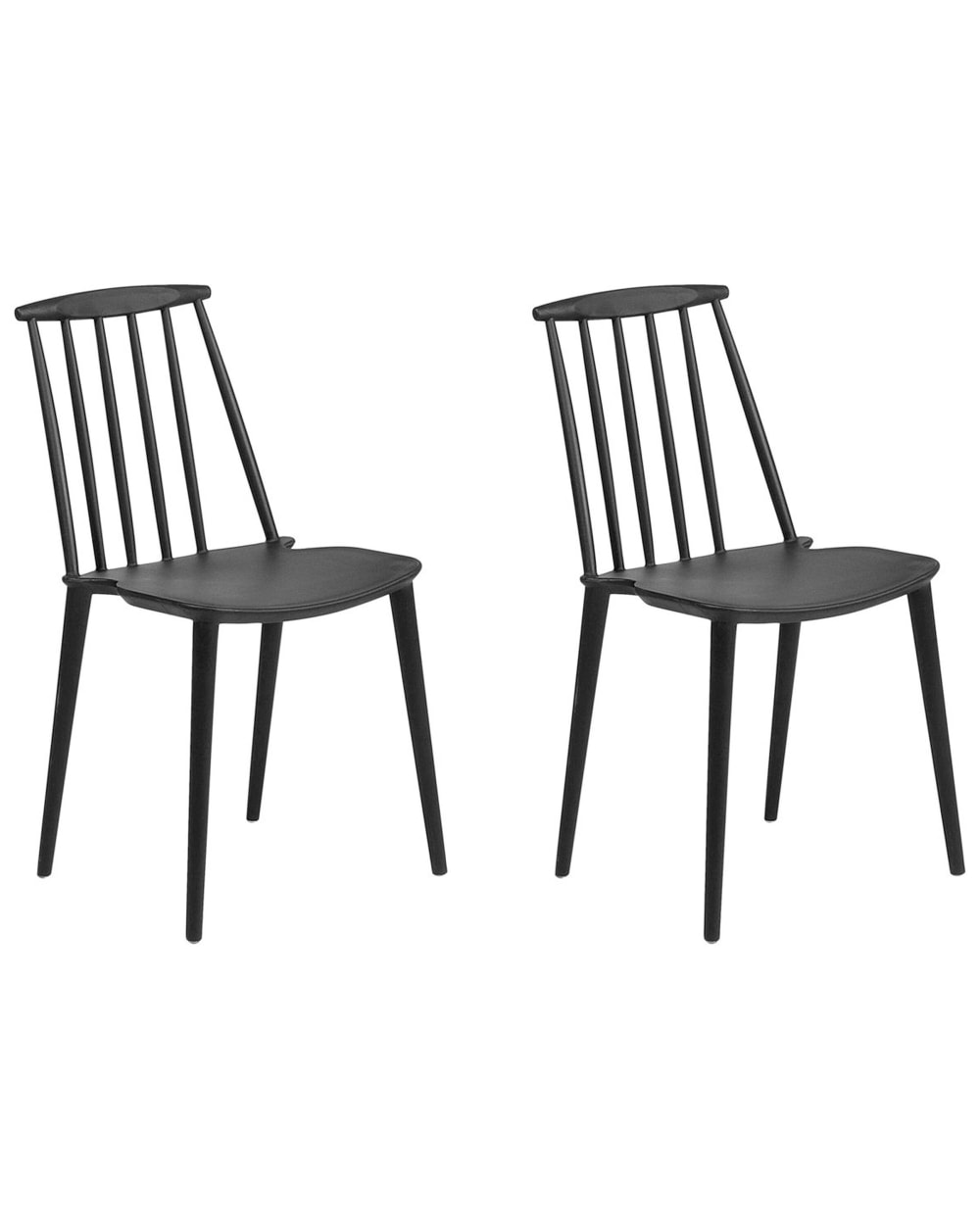 Conjunto de 2 sillas de comedor negras