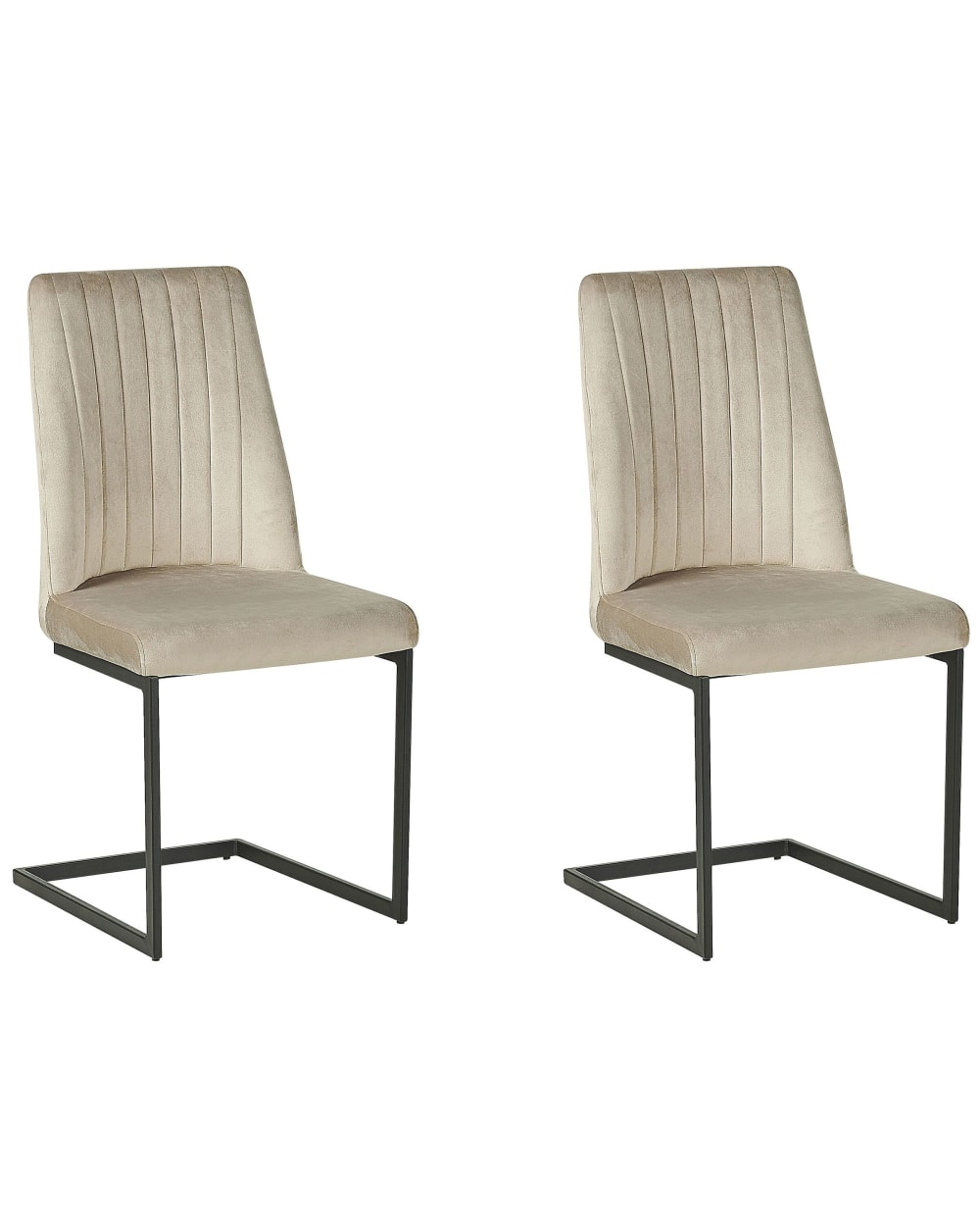 Esszimmerstuhl 2Er Set Aus Stoff, Grau