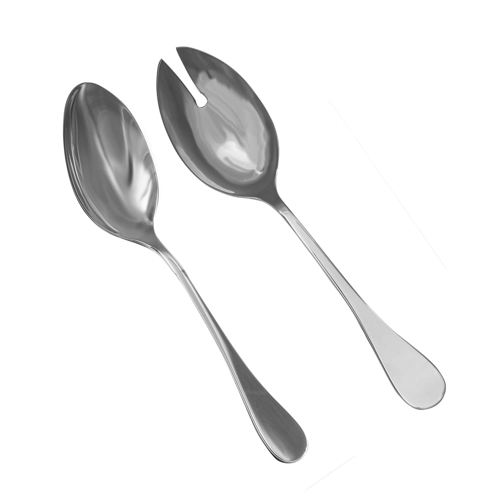 Service 2 pièces à salade rocco en inox 18/10 argent / métallique en