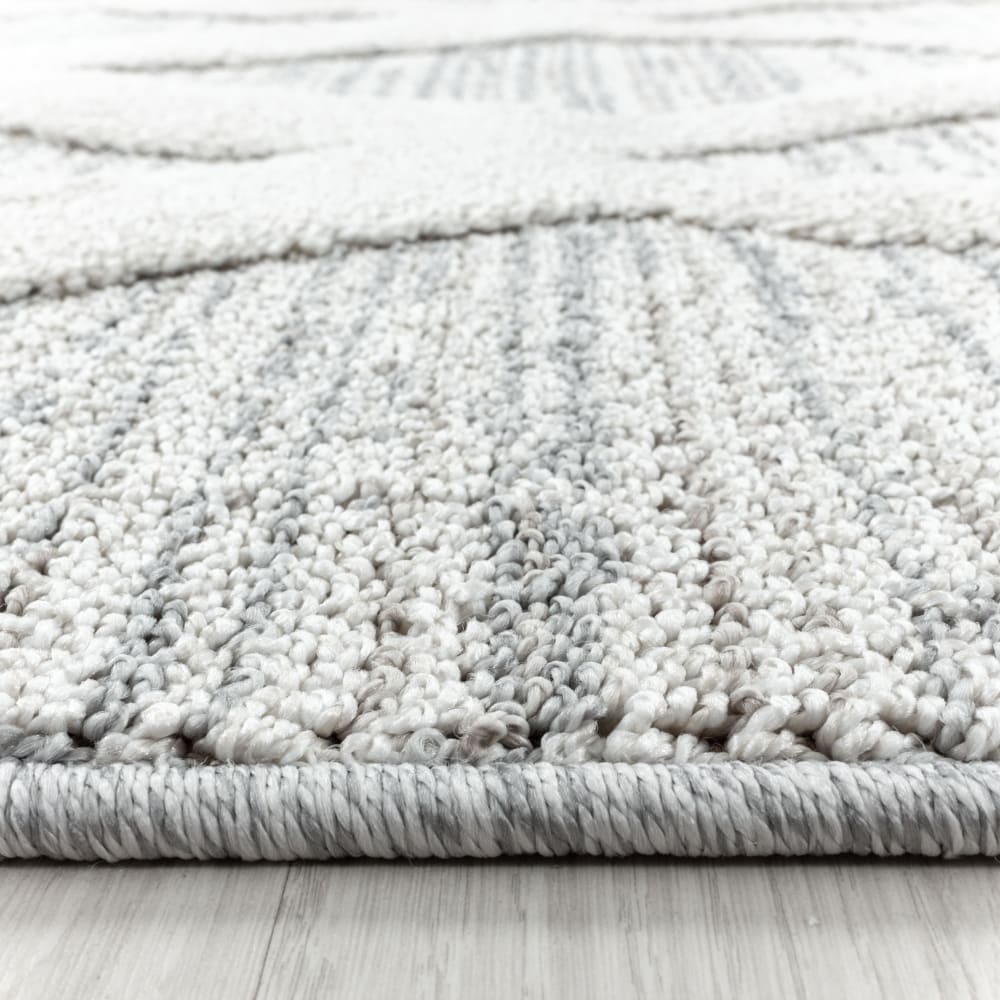 Tapis bohème à relief blanc ivoire 120x170cm — vue 4