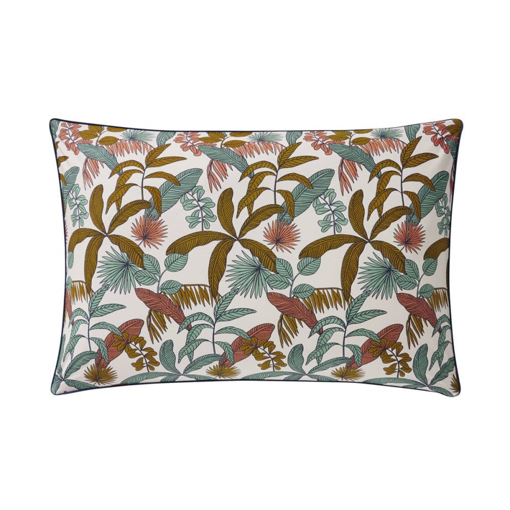 Taie d'oreiller en percale de coton bleu 50x75