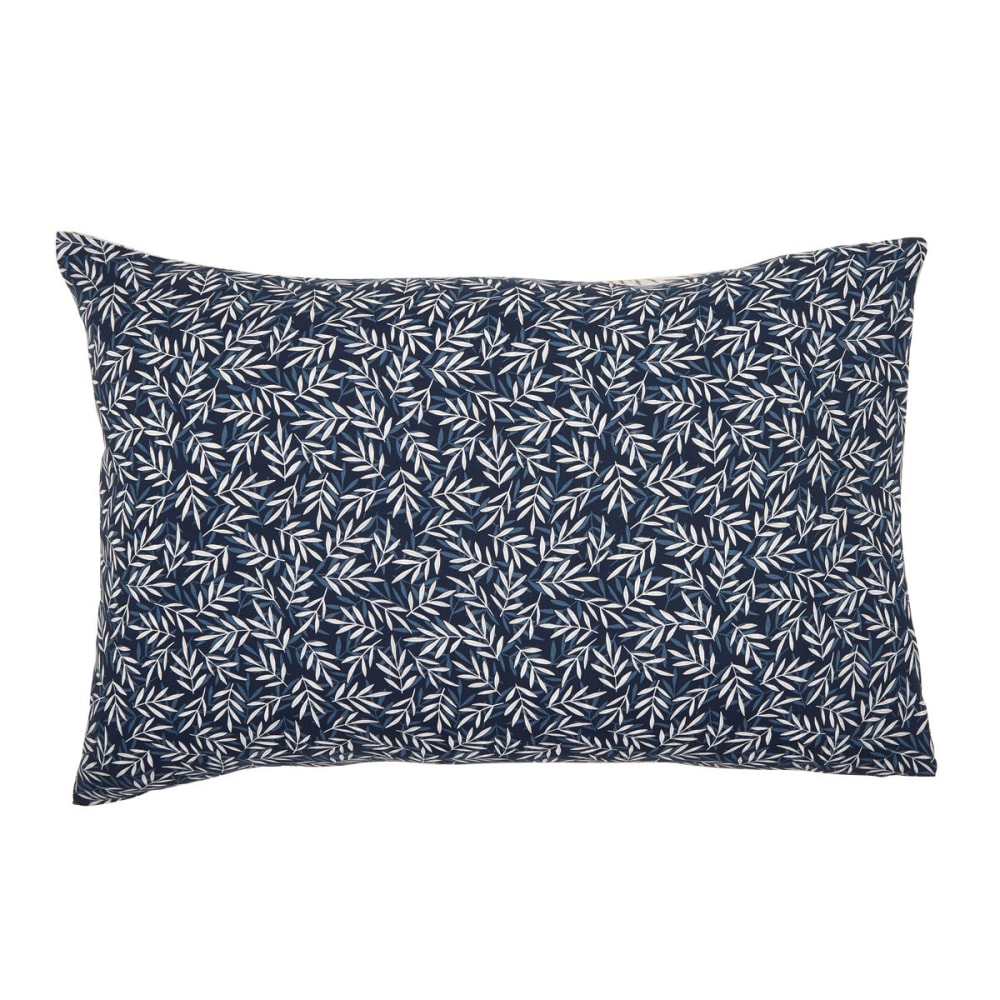 Taie d'oreiller en lyocell bleu et beige 50x70 - Maisons du Monde