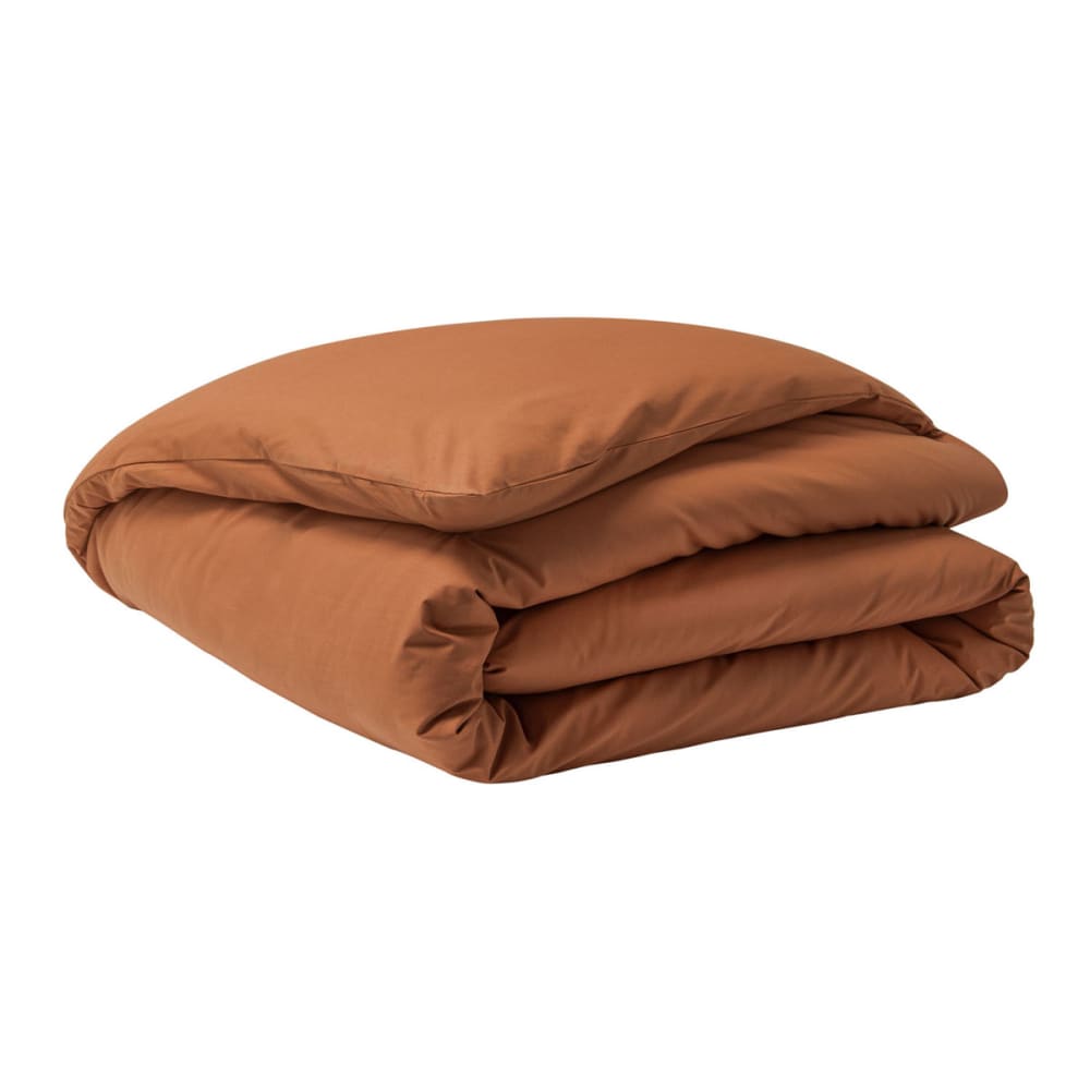 Housse de couette en percale de coton orange 140x200 — vue 3
