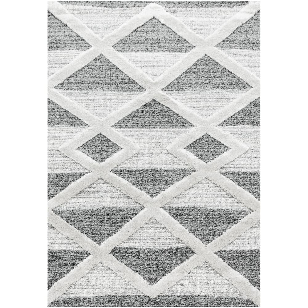 Tizas - tapis berbère à relief - crème & gris 080 x 150 cm