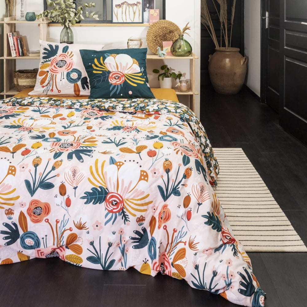 Housse de couette coton 240x220cm + 2 taies