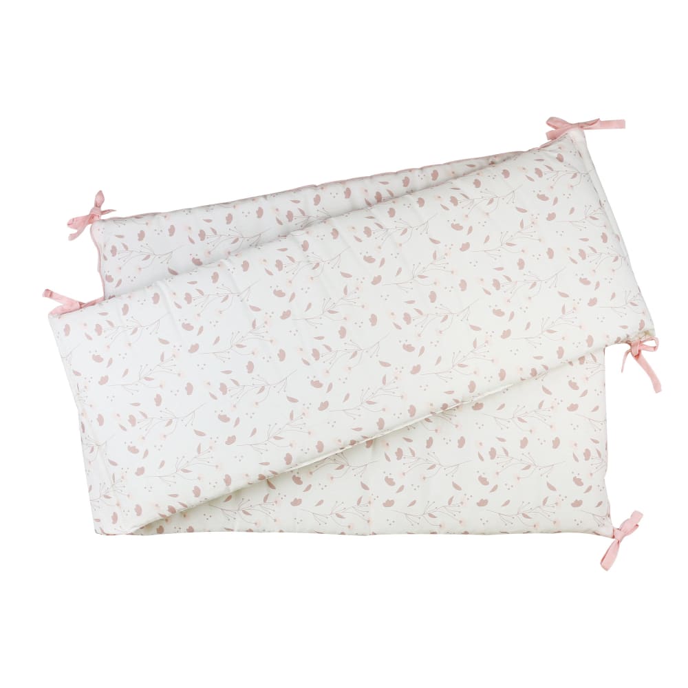 Tour de lit floral bébé  Blanc