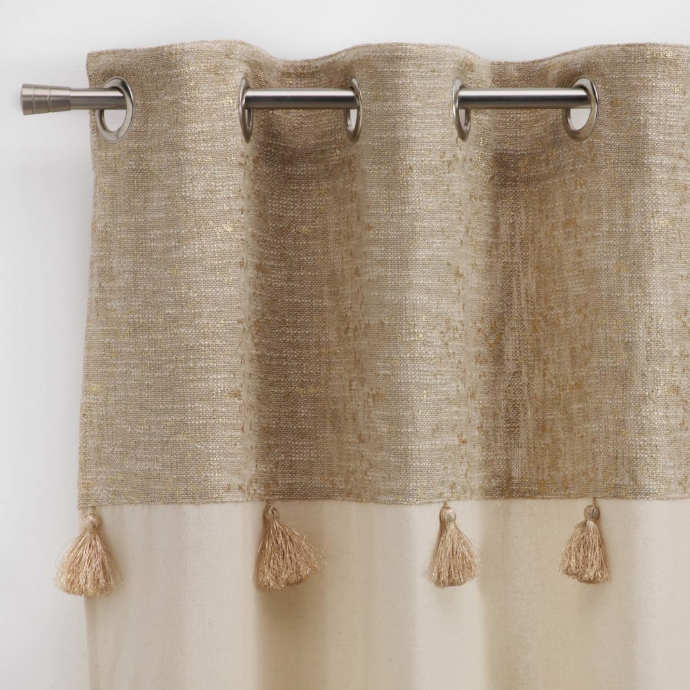 Rideau d'ameublement esprit doré coton naturel 240x140cm - Maisons du Monde