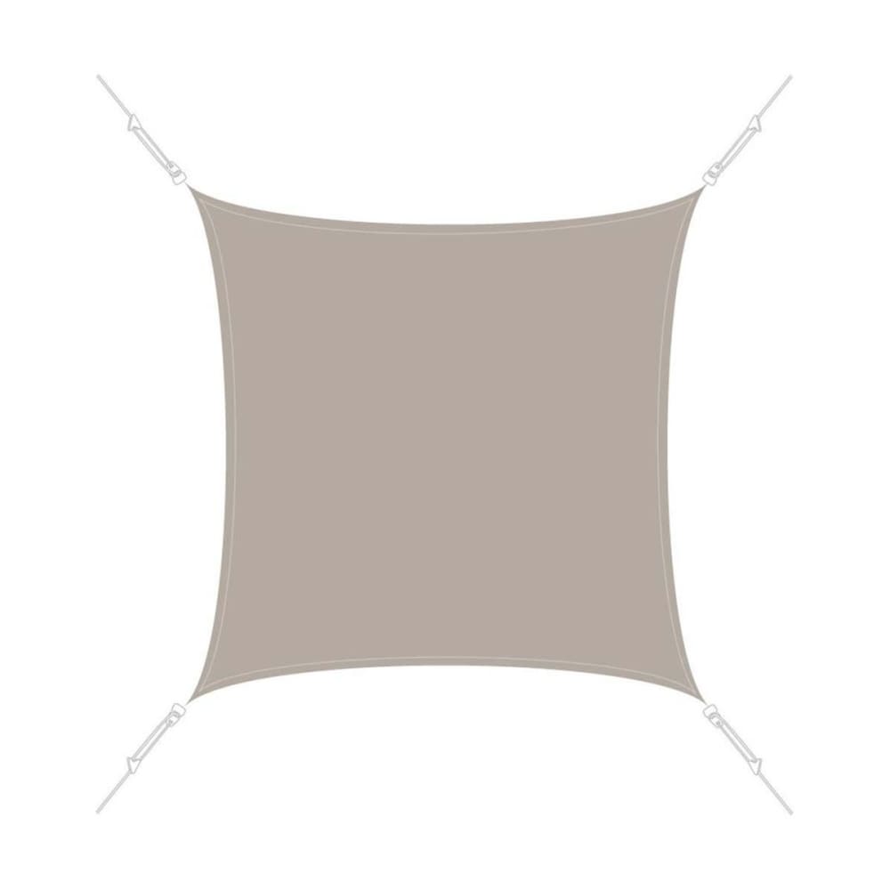 Voile d'ombrage carrée 4 x 4m taupe