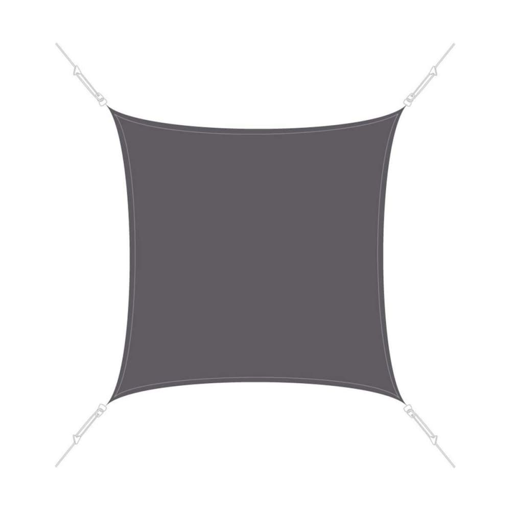 Voile d'ombrage carrée 4 x 4m ardoise