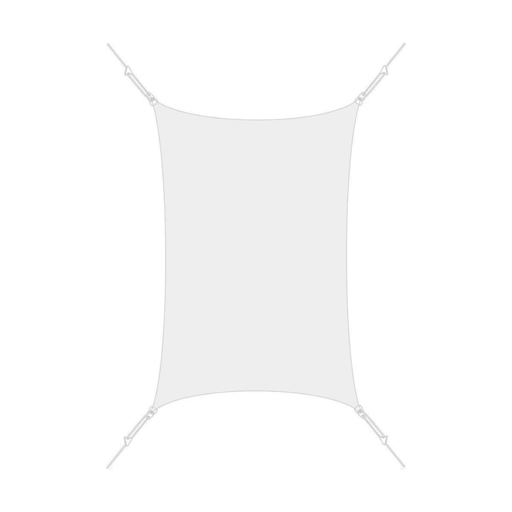 Voile d'ombrage rectangle 3 x 4,5m blanc