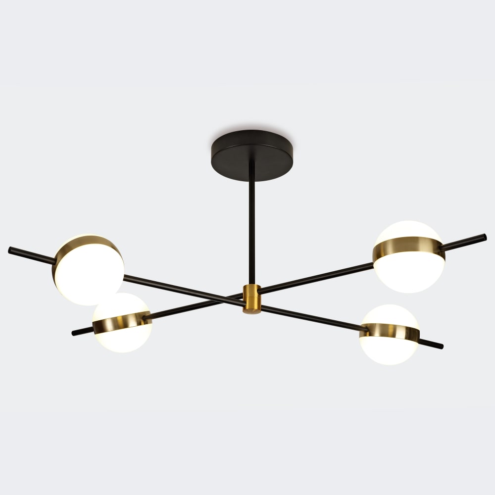 Plafonnier design en métal noir — vue 3