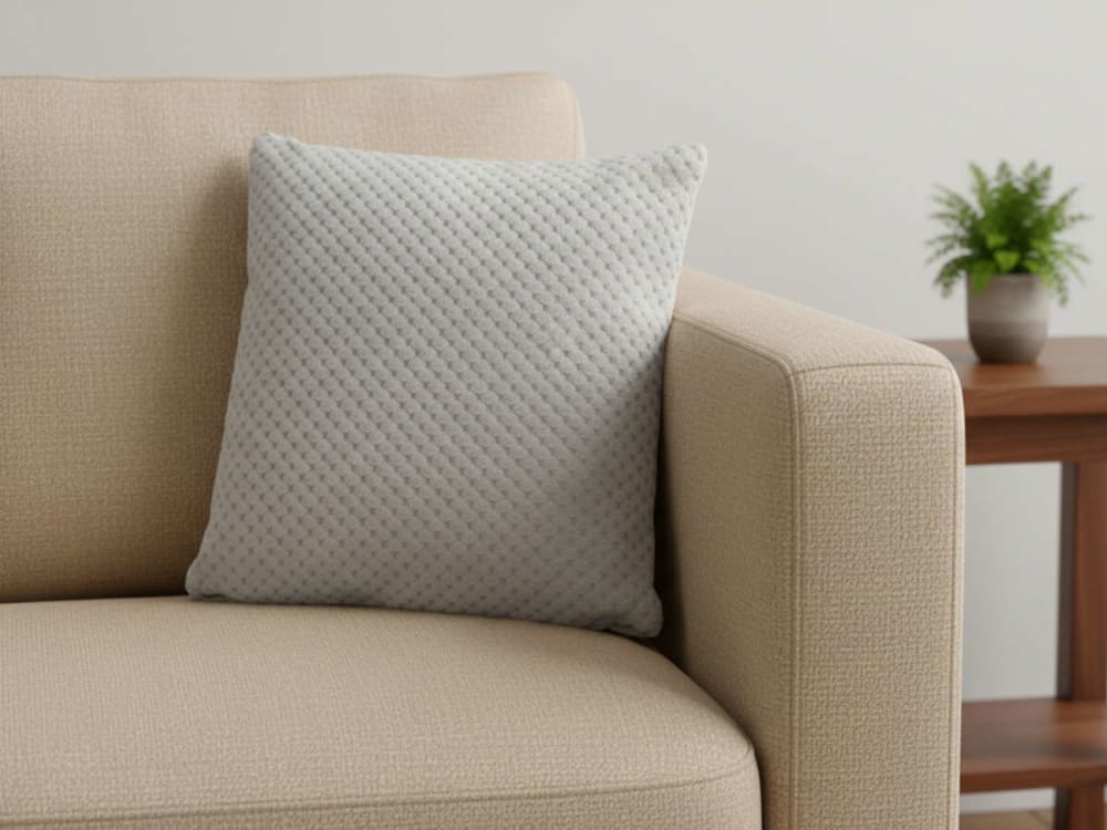 Coussin 40x40 cm gris en polyester - Maisons du Monde
