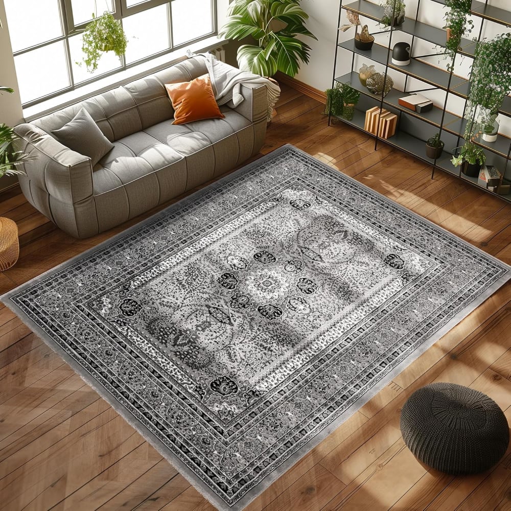 Tapis d'orient azad gris 080 x 150 cm — vue 3