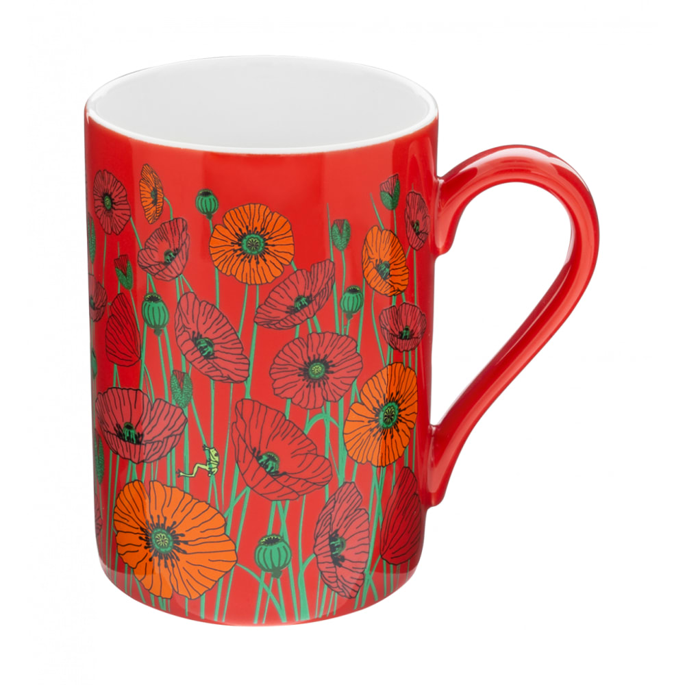 Mug 30 cl  rouge porcelaine de chine 7,2  x  10,2 cm x  10,2 cm