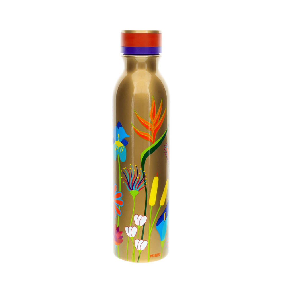 Borraccia termica 75 cl jardin fleuri gold silicone 28 x 0 x 7 cm - Multicolore - Metallo