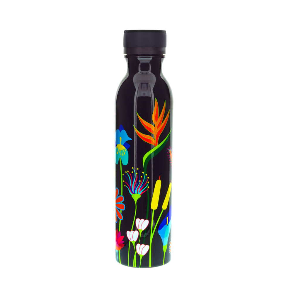 Borraccia termica 75 cl nero silicone 28 x 6.8 cm x 7 cm - Nero - Metallo
