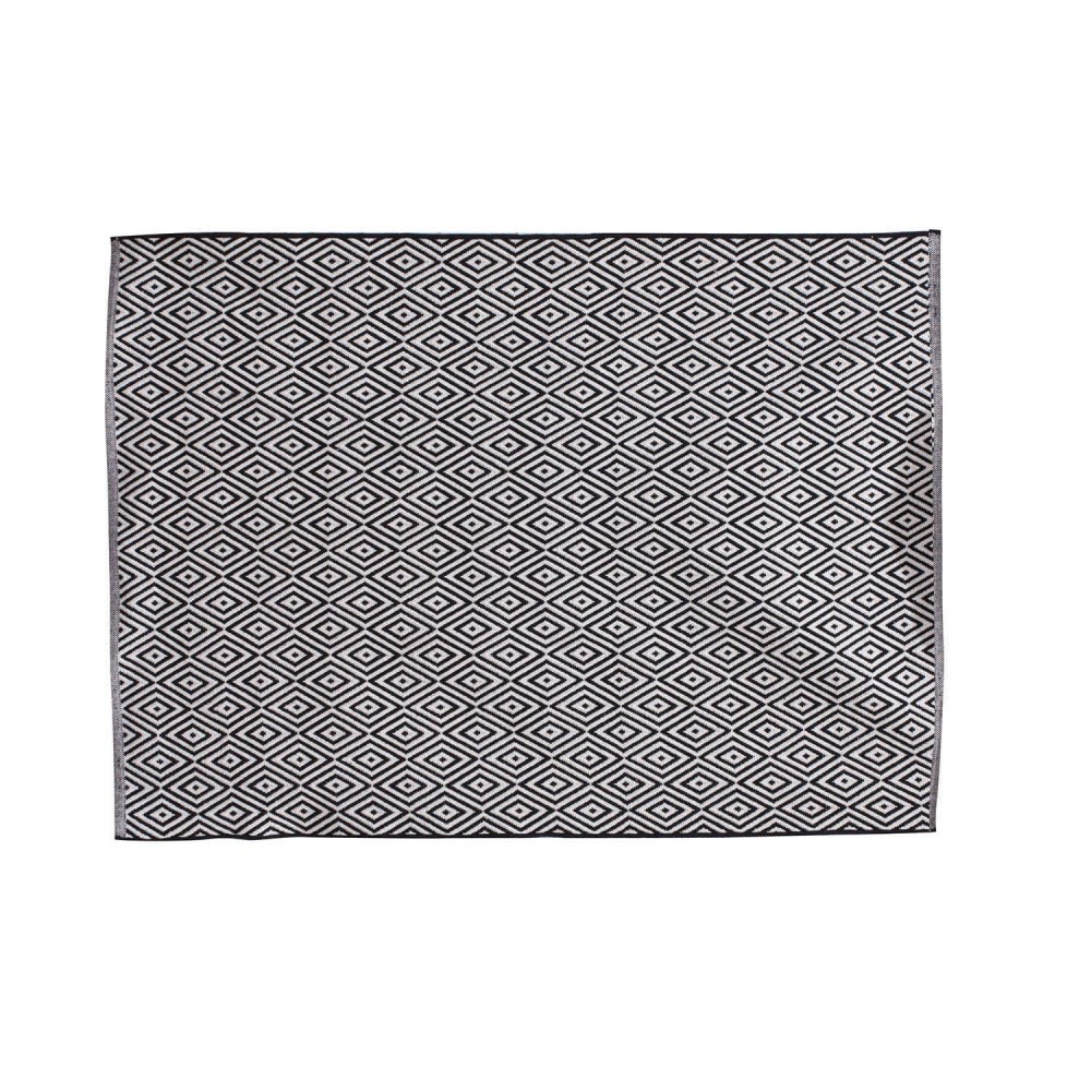 The Home Deco Factory Tapis rectangle losanges noir blanc 120x170cm - Tissu