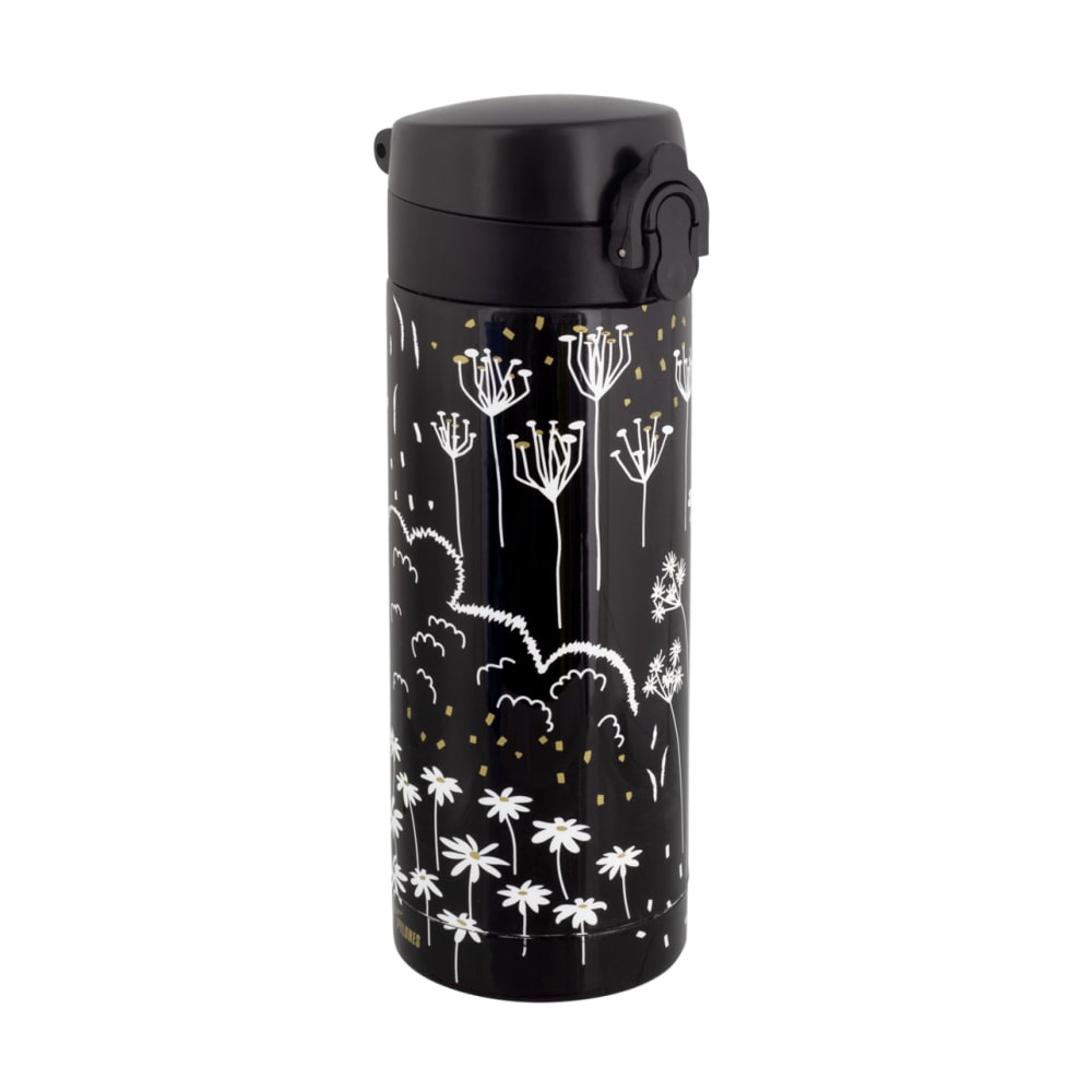 Mug isotherme 30 cl  noir/blanc abs 6 x 6 x 19 cm