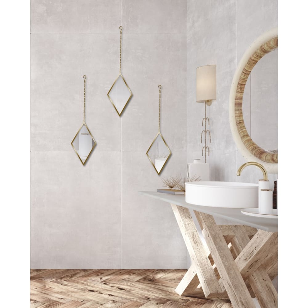 Miroir losange en métal or - Maisons du Monde