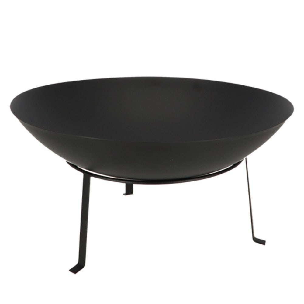 Brasero rond en métal sur pied 59 x 28 cm