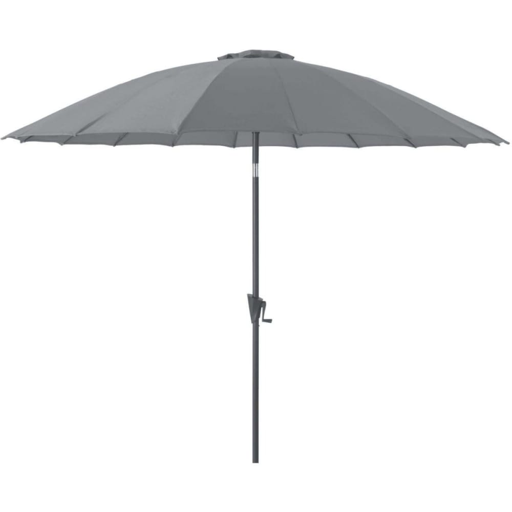 Parasol terrasse en fibre de verre pagode 300 cm cendre