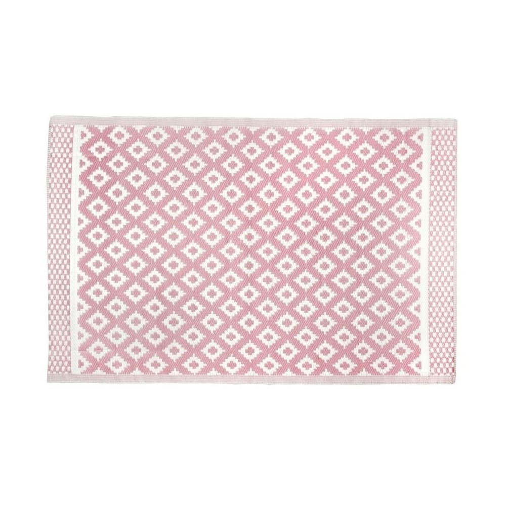 Tapis d'extérieur en polypropylène 120 x 180 cm maya - rose