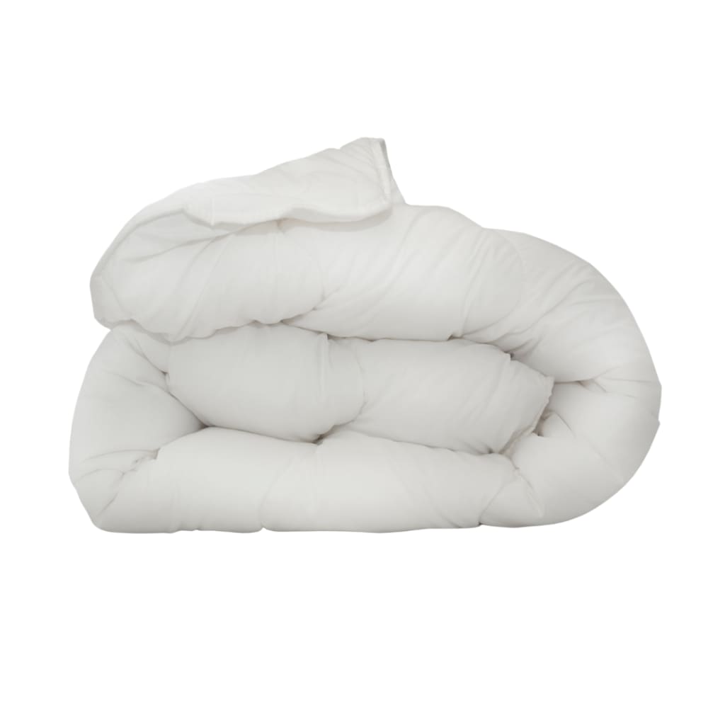 Couette anti-acariens chaude 140 x 200 cm polyester blanc