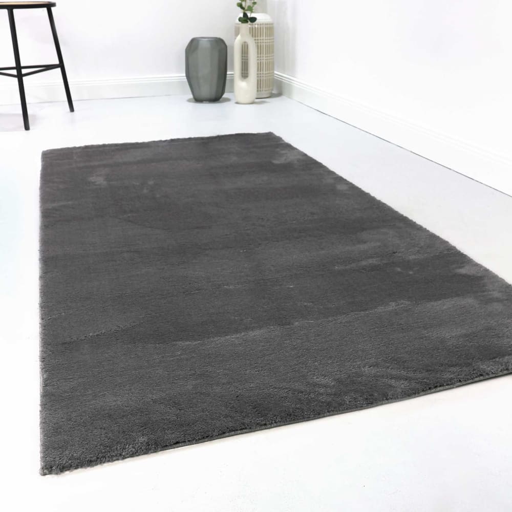 Tapis tufté mèches rases gris anthracite 160x225 — vue 3
