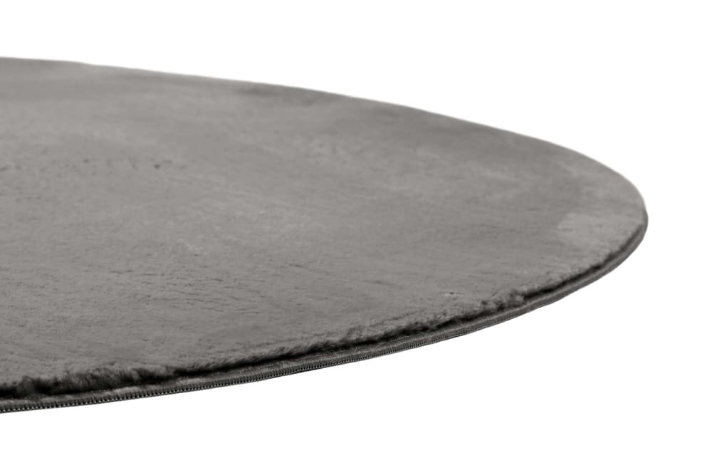 Tapis rond tufté mèches rases (15 mm) gris 120 D — vue 4
