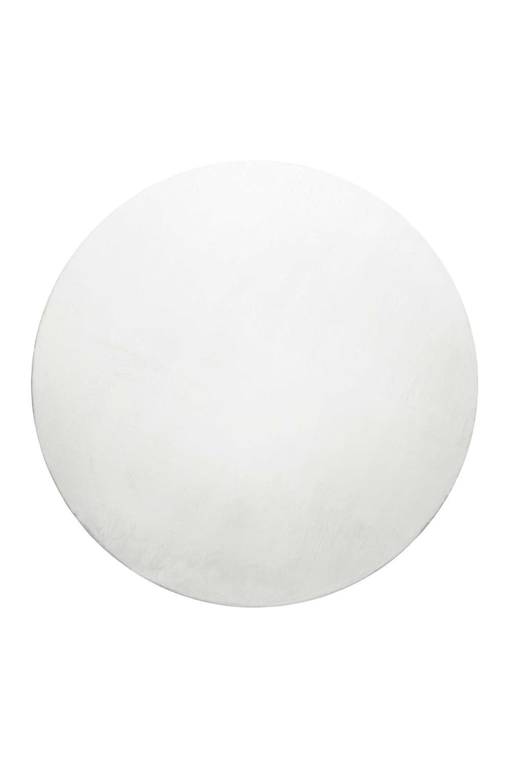 Tapis rond tufté mèches rases (15mm) blanc 80 D
