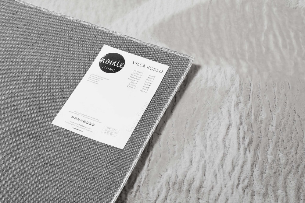 Tapis tufté mèches rases (15mm) gris clair 133x200 — vue 4