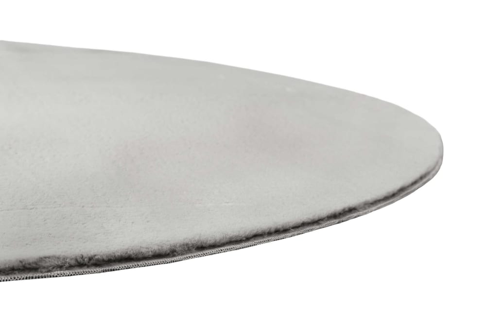 Tapis rond tufté mèches rases (15mm) gris clair 80 D — vue 4