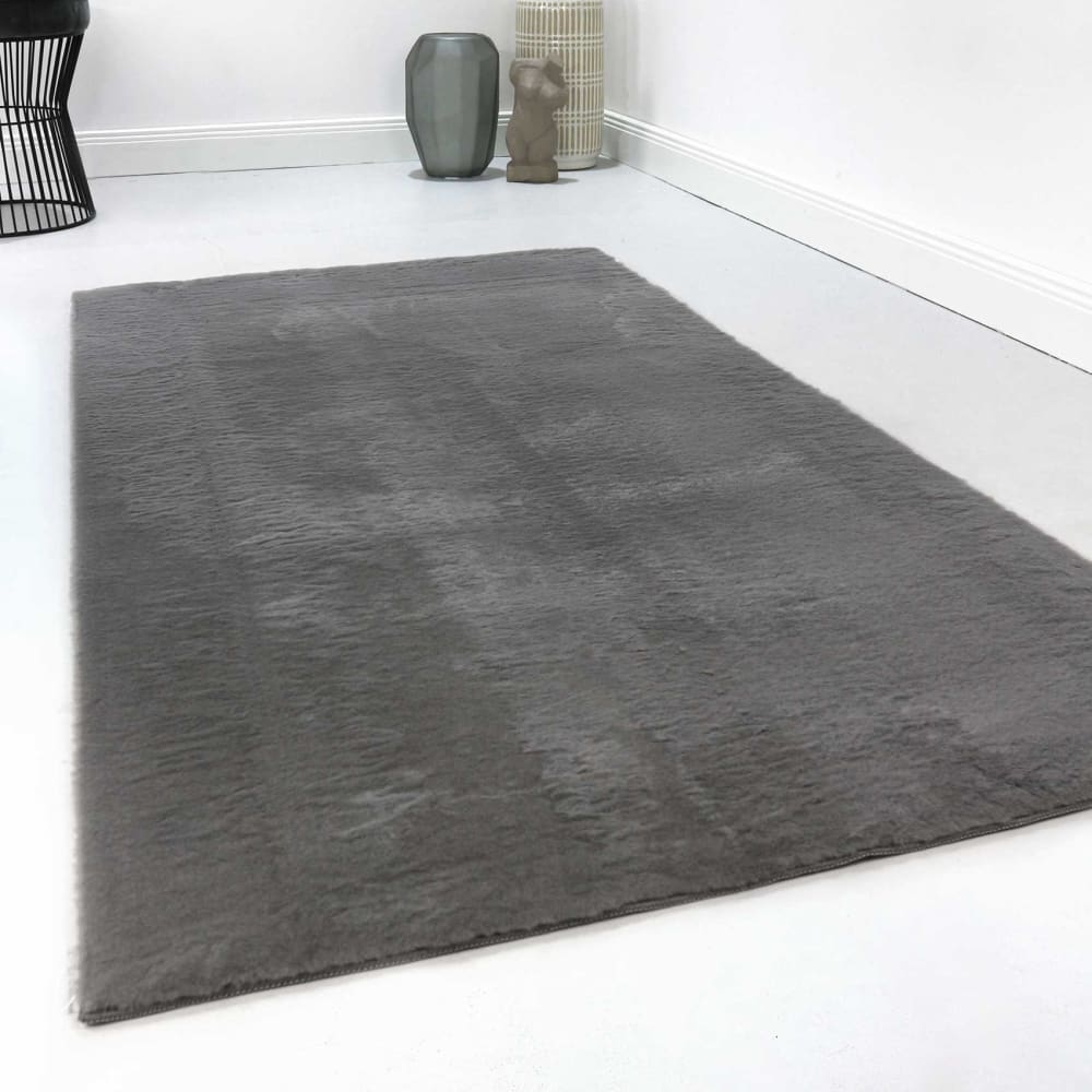 Tapis tufté mèches rases (15mm) gris 120x170 — vue 3