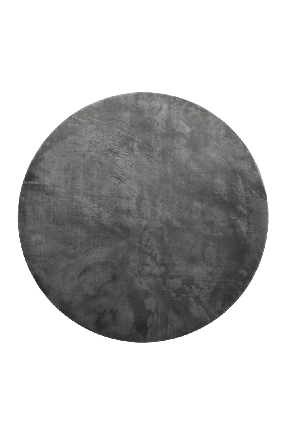 Tapis rond tufté mèches rases gris anthracite 120 D