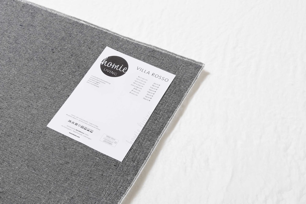 Tapis tufté mèches rases (15mm) blanc 133x200 — vue 4